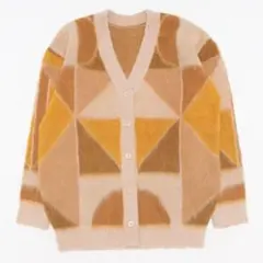 【Ameri】COLOR BLOCK OVER KNIT CARDIGANのサムネイル