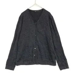 無印良品　Vネック ウールカーディガン　グレー　L