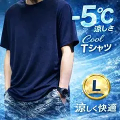 Tシャツ Lサイズ　インナー トップス 接触冷感 吸汗 速乾 メッシュ 黒 半袖