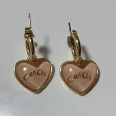 COACH ハート型ピアス ゴール希少