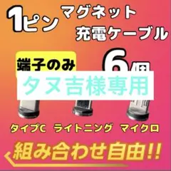 【超激安】便利 選べる端子 マグネット充電ケーブル端子 6個 アダプター
