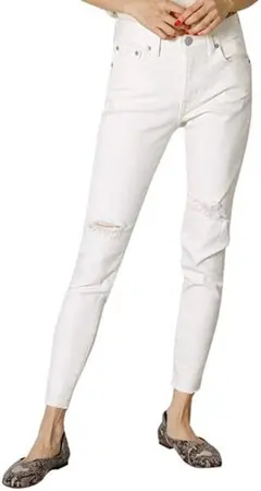 ブラックバイマウジー　スキニー　ダメージ