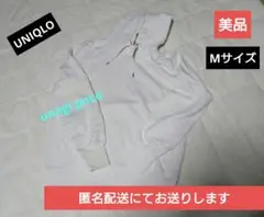 ★値下げ★美品　UNIQLO　ユニクロ　ホワイト 白　フード付き パーカー　М