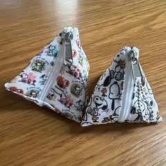 スヌーピー 三角ポーチ　キーホルダー　2つ