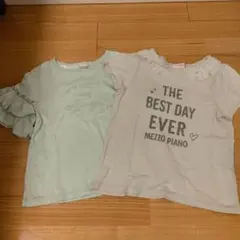 【7月限定SALE】140 メゾピアノ　Tシャツ 半袖　Sのサムネイル