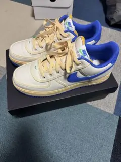 Nike Air Force 1 クリーム/ブルー 10