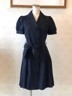 LAISSE PASSE コートワンピース ネイビー