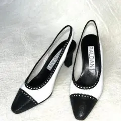 美品 BALDAN オールレザー バックストラップ パンプス イタリア製 23