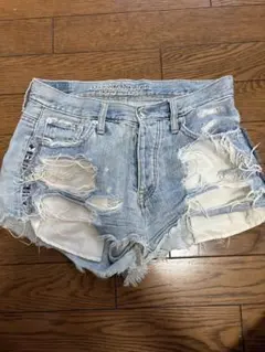 アメリカンイーグル　デニムショートパンツ US 0 ライトブルー