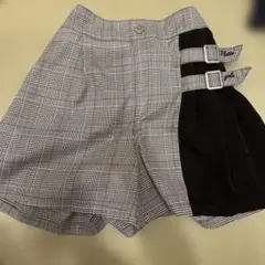 チェック柄バックル付きボトムス Sサイズ