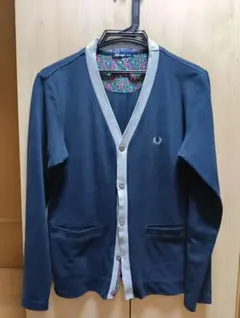 FRED PERRY ネイビー カーディガン XS