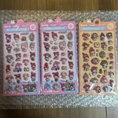 マイメロ　3Dぷくぷくシール3枚セット