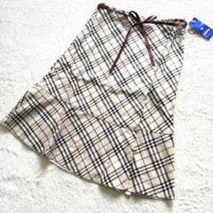 新品タグ付き✨Burberryブルーレーベル　ノバチェック　希少　ラップ　リボン