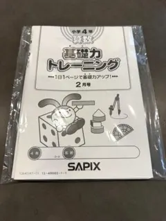 サピックス sapix 基礎力トレーニング 4年 5年 6年 SAPIX 小4 サピックス 算数 基礎力トレーニング 【計12回分】 2019