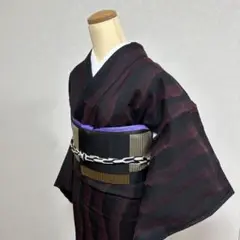 kazu様専用 正絹 紗 小紋夏着物 縞模様 透け感 裄64cm 着物単品 - メルカリ