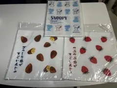 スヌーピー手拭い、ポッキーのタオル 3枚セット