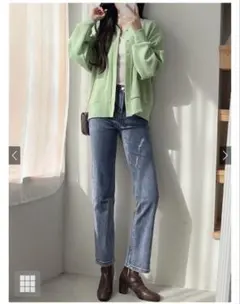 GRL完売品＊新品タグ付き＊テーパードデニムパンツのサムネイル