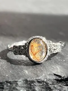 ルチルクォーツ　リング　真鍮　№11