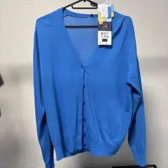 CLOSSHI ラクっと！お手軽 きちんとニット カーディガン ブルー