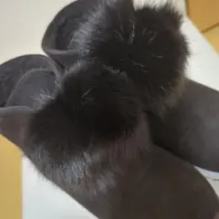 ファー付きショートブーツ 23cm
