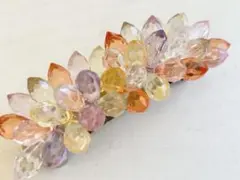 年代物 当時物 透明感のあるカラフルレトロなvintageバレッタ