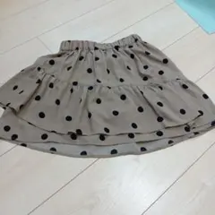 ROPE PICNIC 水玉模様フリルスカート（ベージュ）130