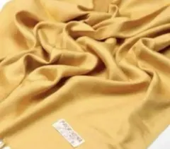 ◇パシュミナストール　大判ストール　無地　マスタード　パシュミナ