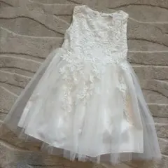 キッズ ドレス ホワイト 130cm 120cm 発表会 結婚式のサムネイル
