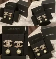 CHANEL CCロゴ パールピアス