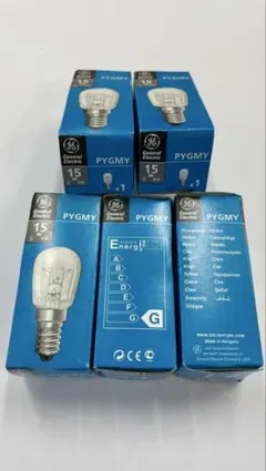 GE PYGMY 15W E14 クリア マメ電球5個