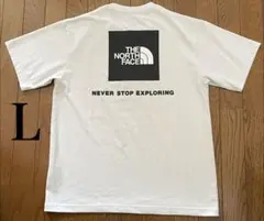 ノースフェイス　Tシャツ　ホワイト　バックスクエアロゴ　半袖　良品