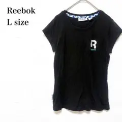 リーボック/Tシャツ/ロゴ刺繍/半袖/クルーネック/L/ブラック/カジュアルのサムネイル