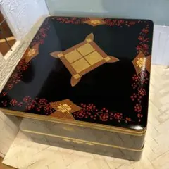 ヴィンテージ♡とても珍しいデザイン♡ 秀衡塗の2段重箱♡ ヴィンテージ♡とても珍しいデザイン♡ 秀衡塗の2段重箱♡