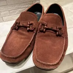 FERRAGAMO ブラウン スエード ローファー