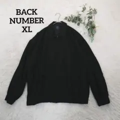 バックナンバー メンズブルゾン(XL)黒 ジッパーアップジャケット レーヨン混