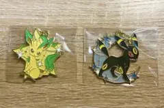 ポケモン　1番くじ　メタルチャーム　ブラッキー　リーフィア