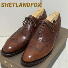 未使用級　シェットランドフォックス　6.5　パンチドキャップトウ　ブラウン 未使用級 シェットランドフォックス 6.5 パンチドキャップトウ