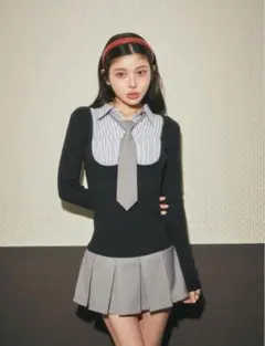 R様専用 Darich シャツドッキングニットミニワンピース