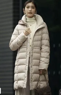 美品✨2024AW✨洗える✨シレータフタロング ダウンコート 23区 オンワード