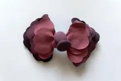 フラワーモチーフ リボン ヘアバレッタ