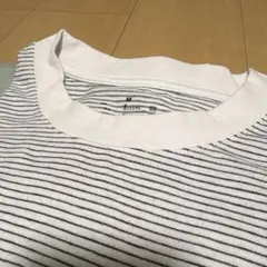 無印良品　紳士　天竺編みクルーネック長袖Ｔシャツ（ボーダー）