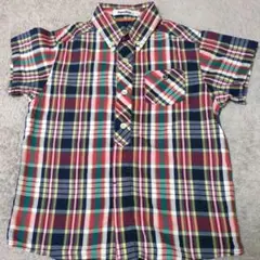 familia チェック柄 半袖シャツ 130cm