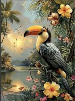 《ラウンド️⭕️》ダイヤモンドアートキット オオハシ