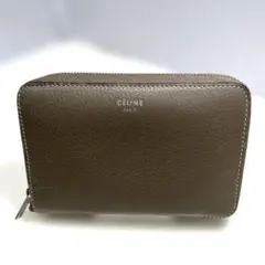 CELINE セリーヌ レザーコンパクト財布 グレージュのサムネイル