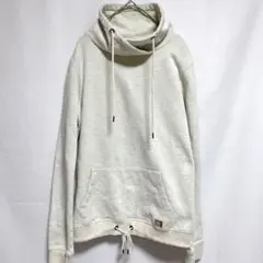 ROXY ハイネックパーカー M クリーム無地