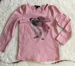 gapkids girls 長袖T 6.7才 120cm パグモチーフ
