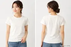 アスレチックワークス レディース L 半袖Tシャツ 白 ストレッチ 西友