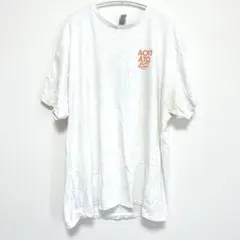 ギルダン プリント Tシャツ クルーネック 半袖 XL 白 綿 街着 お出かけ