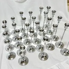 27本セット キャンドルホルダー シルバー ウェディング ウェルカムスペース 銀