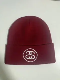 Stussy ニット帽 ビーニー ワインレッドのサムネイル